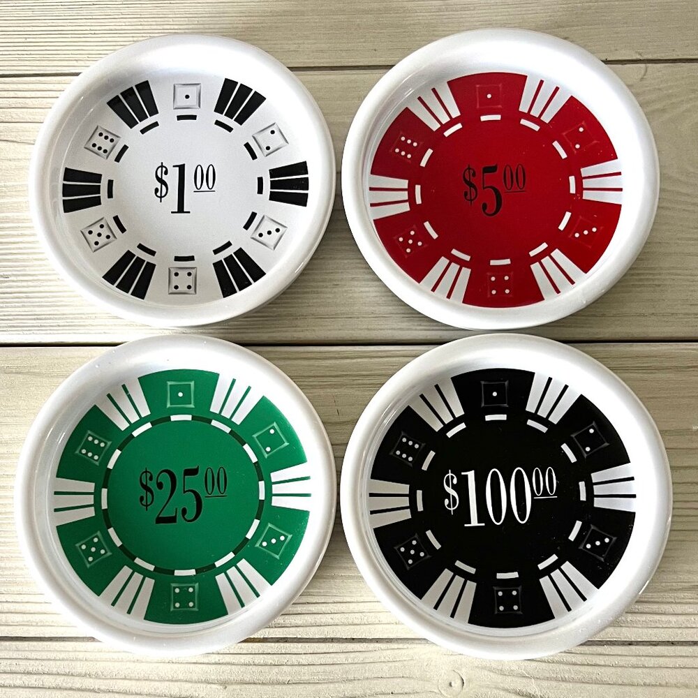 Luminarc Casino Night Poker Chip Coasters
